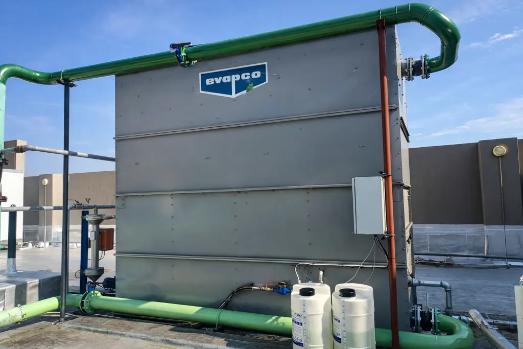 evapco cooling tower on rooftop